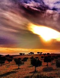 Scenic view of landscape against cloudy sky