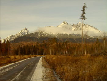 Road passing through mountains