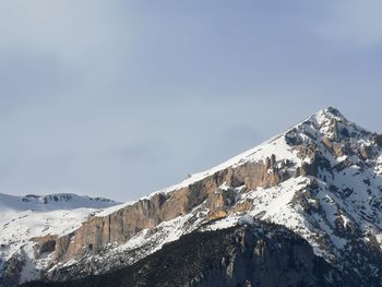Snow covered mountain against sky