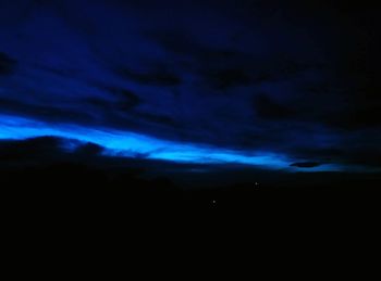 Scenic view of landscape against sky at dusk