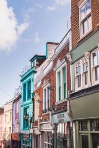 Low angle view of buildings in city