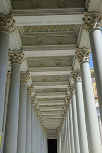 Low angle view of ceiling of historical building