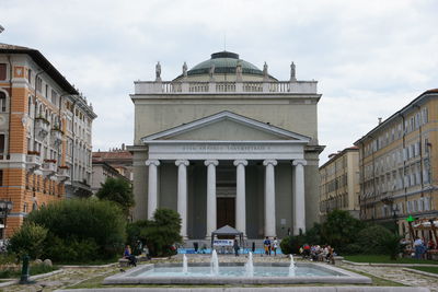 Low angle view of historical building against sky