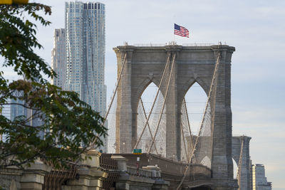 Low angle view of bridge against sky