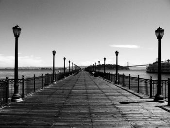 View of pier on sea