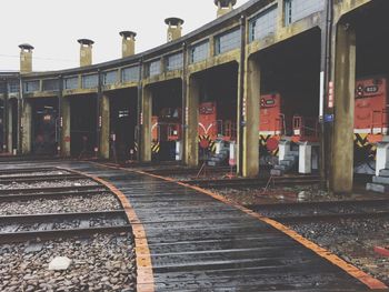 Railroad tracks against sky