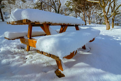 Snow covered field