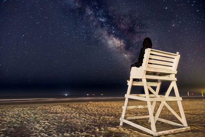 Scenic view of star field at night