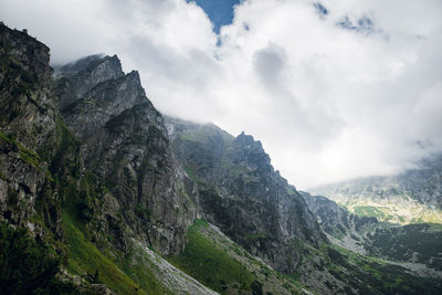 Scenic view of rocky mountains against sky