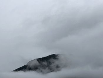 Low angle view of mountain against sky