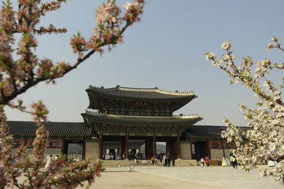 Exterior of historic building against sky