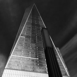 Low angle view of modern building against sky