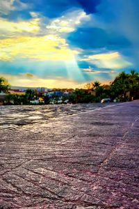 Cloudy sky at sunset