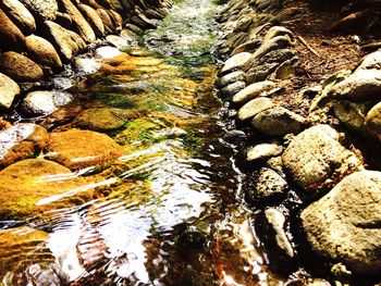 Rocks in sea