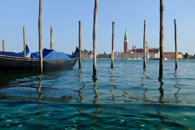 Boats in harbor