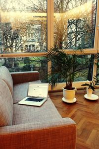 View of chairs and table