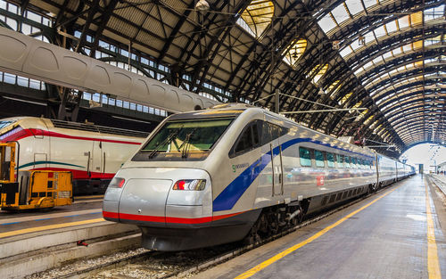 Train at railroad station