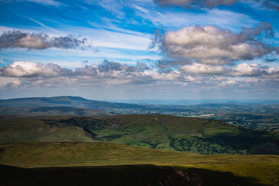 Scenic view of dramatic landscape against sky