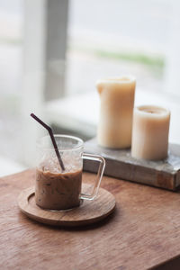 Close-up of coffee on table