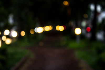 Defocused image of illuminated city