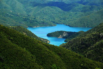 Lake in the mountains of greece near arta
