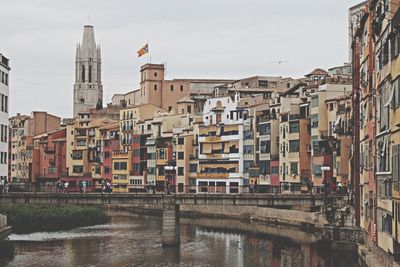 View of canal in city