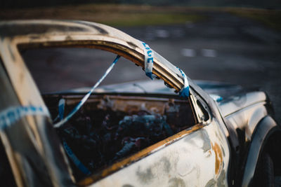 Close-up of car