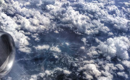 Aerial view of landscape against sky