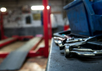 Close-up of work on table