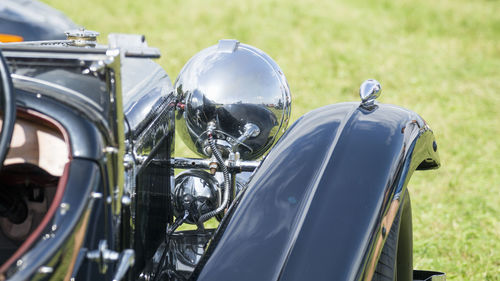 Close-up of motorcycle