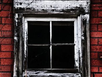 Close-up of window of building