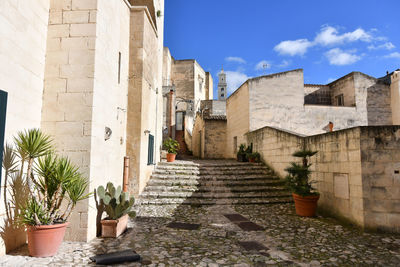 A street of matera, a city declared world heritage site unesco.