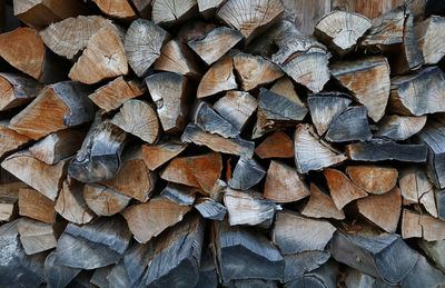 Full frame shot of logs