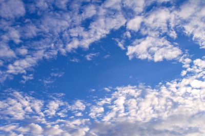 Low angle view of clouds in sky