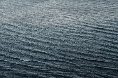 High angle view of rippled sea