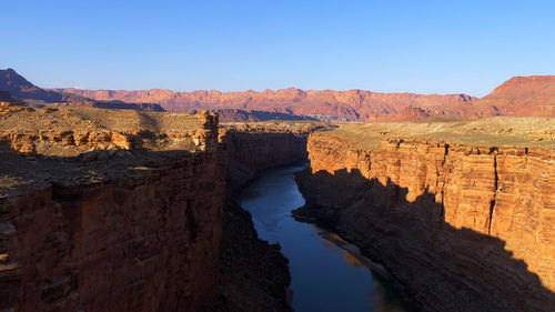 Scenic view of rock formations against sky