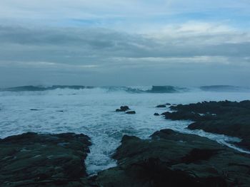 Scenic view of sea against sky