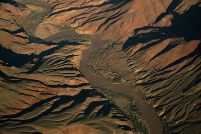 Aerial view of desert