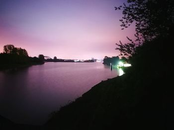 Scenic view of sea against sky at sunset