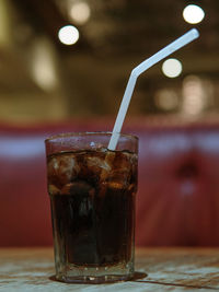 Close-up of drink on table