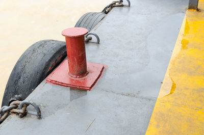 Bollard at harbor