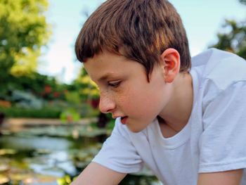 Close-up portrait of boy