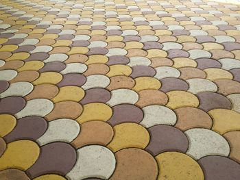 Full frame shot of tiled floor