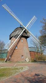 Low angle view of traditional windmill