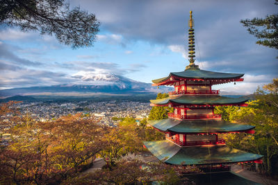 Temple against sky