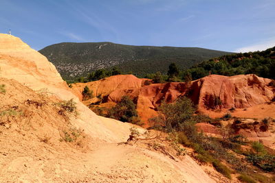 Scenic view of mountain against sky