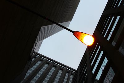 Low angle view of modern building against sky