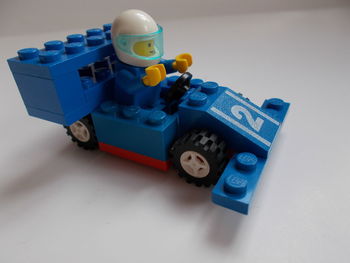 High angle view of toy car on table