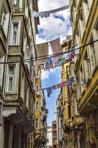 Low angle view of buildings against sky