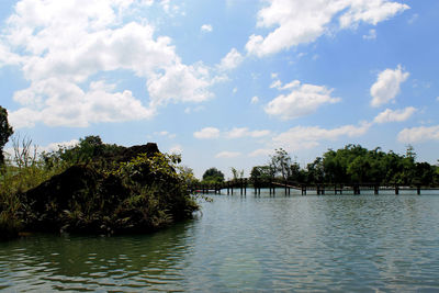 Scenic view of river against sky